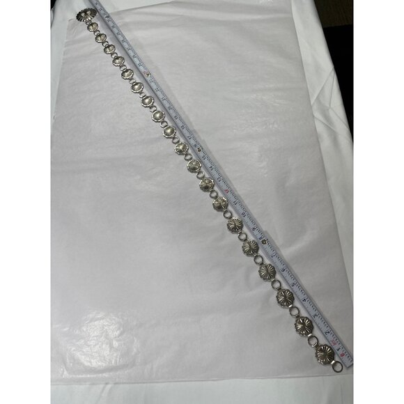 Vintage Womens Silver Concho Belt Western Style SKU 7512 - Picture 5 of 8